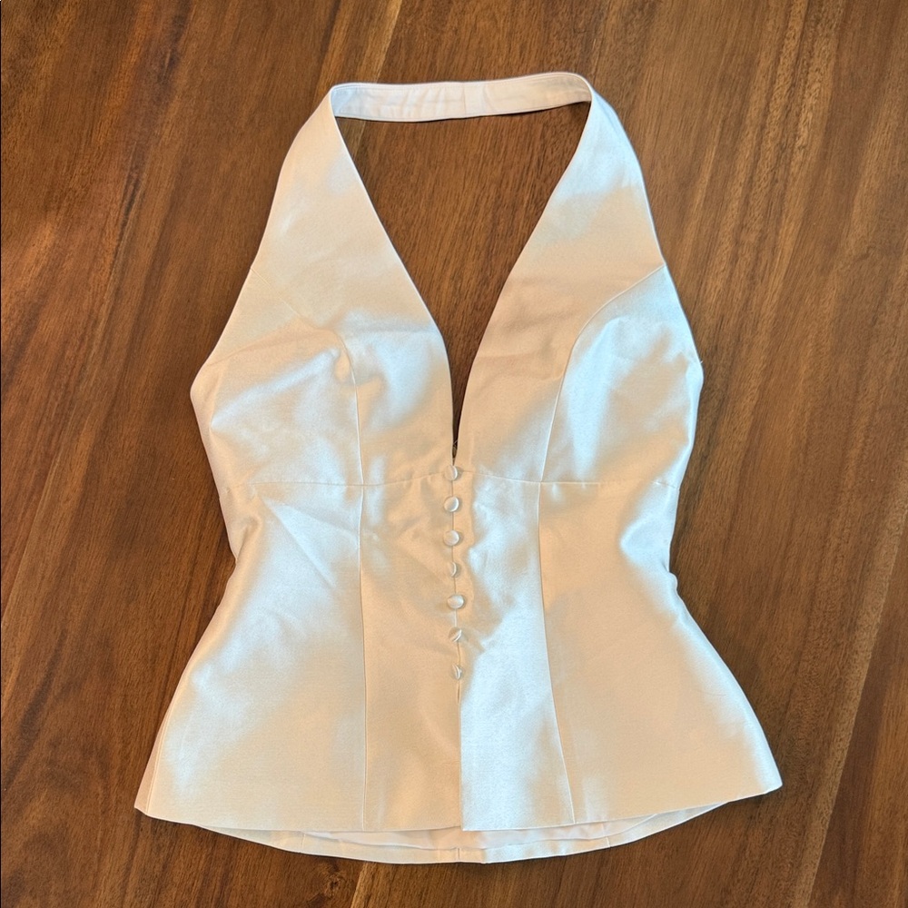 Chic Cream Halter Bodysuit